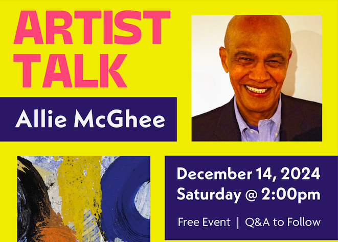 Detroit artist Allie McGhee will visit Flint’s MW Gallery on Saturday, Dec. 14, to discuss his artistic journey and approach to abstract art.