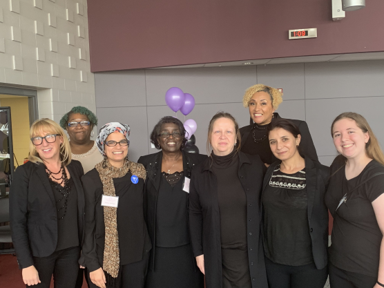 Literacy Network staff, from left, Jessica Kitchner, Brenniss Carnes-Ferguson, Ummy Siddiqui, Ella Gill, Katherine Landon, Angela Hood, Mervat Esaak, and Holly Morang.