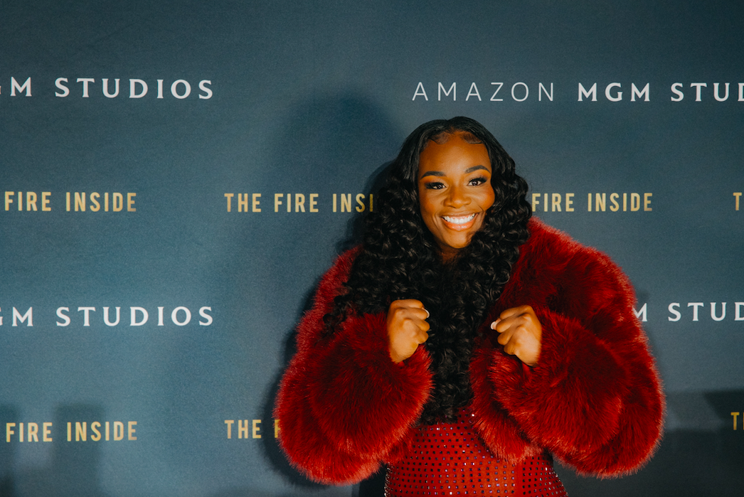 Claressa Shields at 'The Fire Inside' screening at Cinemark Flint West 14 on Sunday, Nov. 10, 2024.