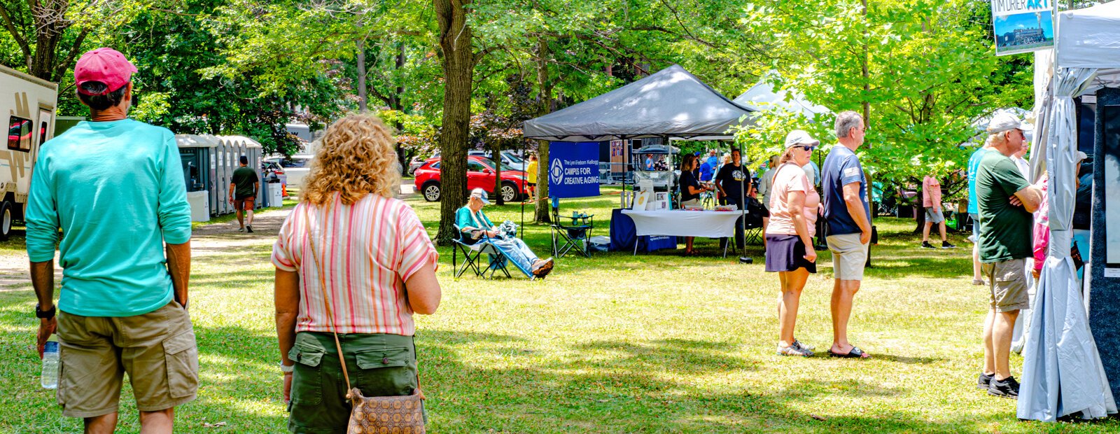 The Campus for Creative Aging's booth at the South Haven Art Fair.