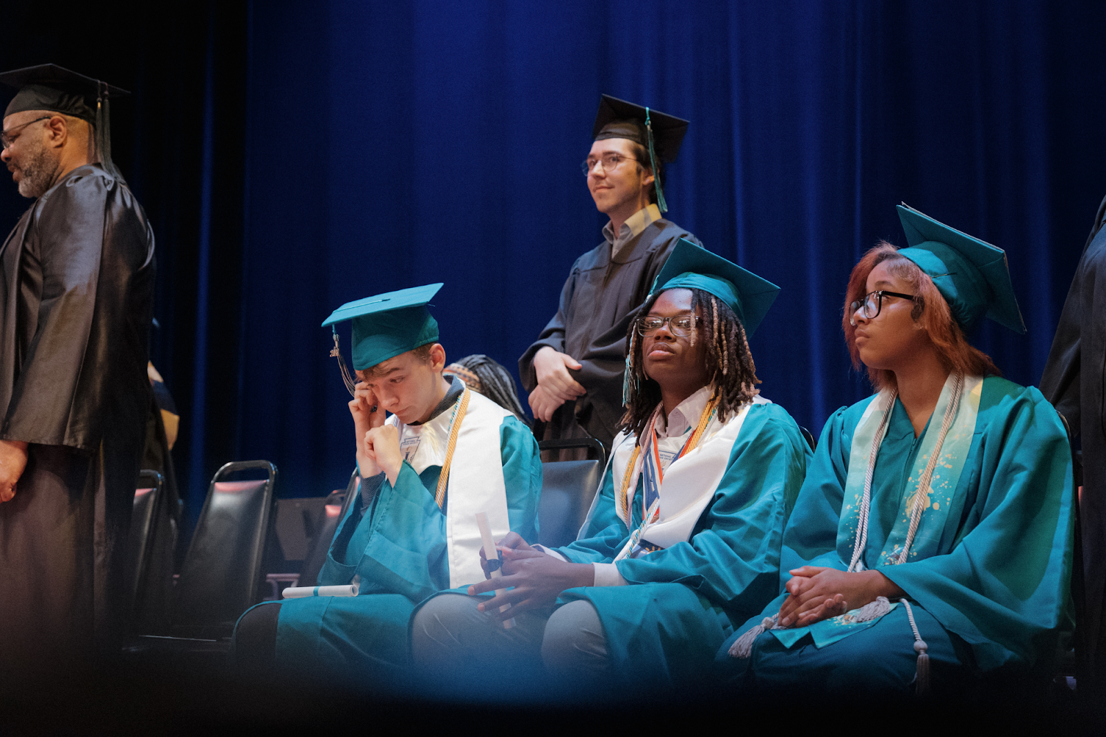 Emotions get the better of students as graduation comes to a close on June 4, 2024.