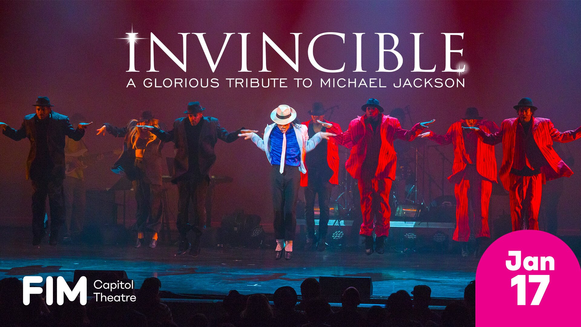 Fans of Michael Jackson can experience the magic of the King of Pop on Friday, Jan. 17, at 8 p.m. with 'Invincible: A Glorious Tribute to Michael Jackson' at the FIM Capitol Theatre. 