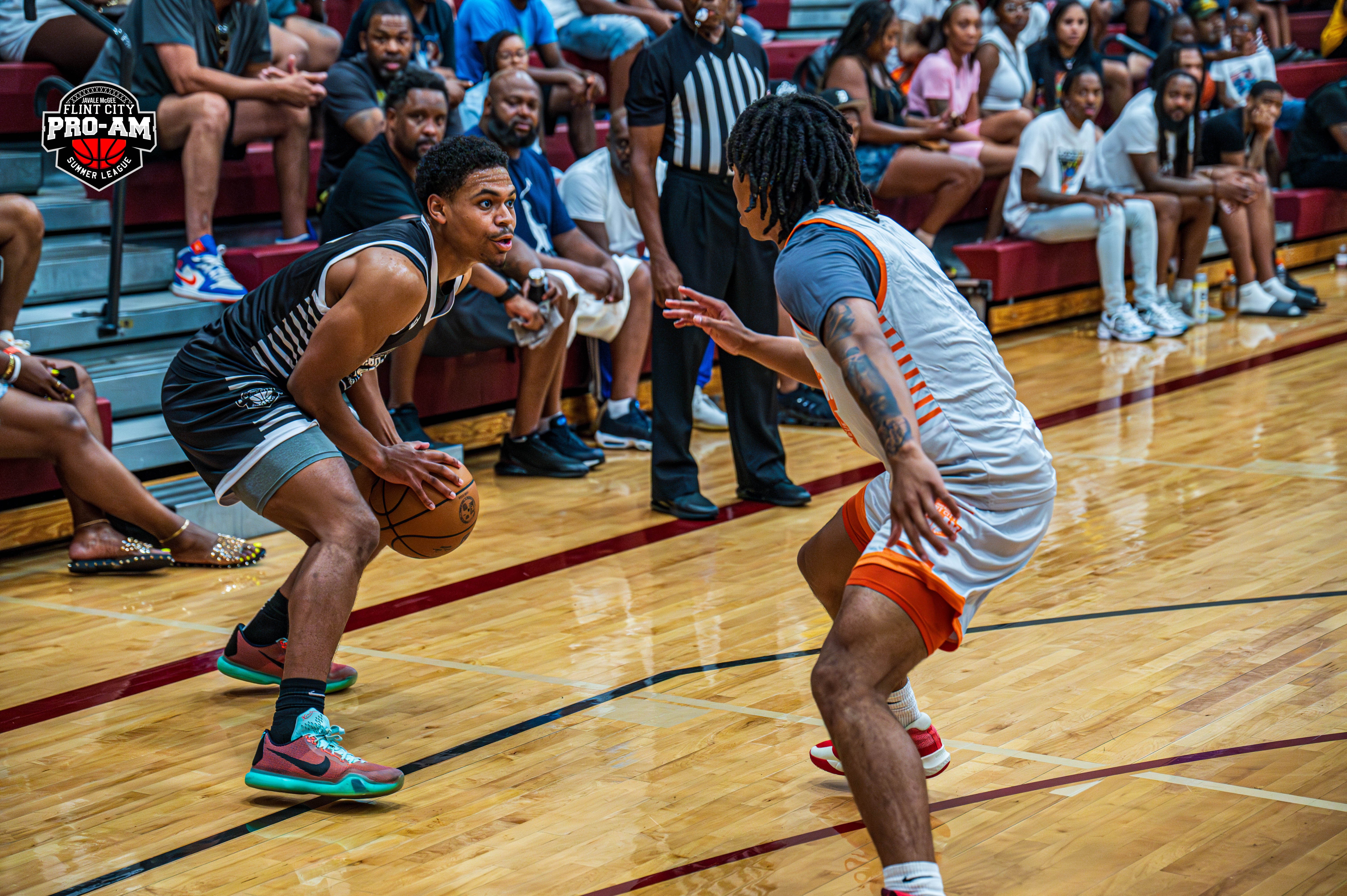 A mix of professional and amature basketball players put on an exciting show at the JaVale McGee 2024 Flint City Pro-Am.