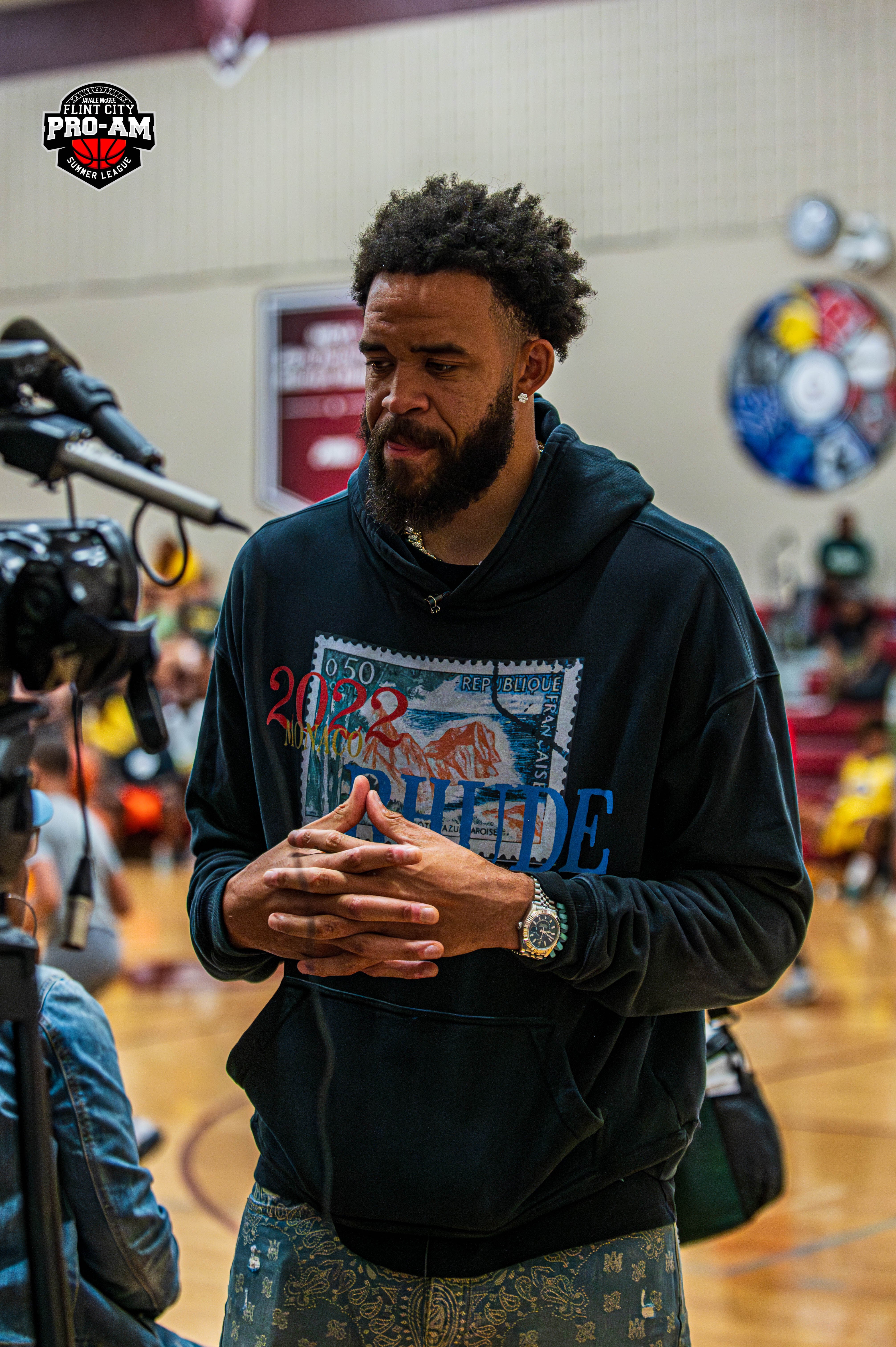 Flint native and Sacramento Kings Center JaVale McGee made a special appearance at his 2024 Flint City Pro-Am.