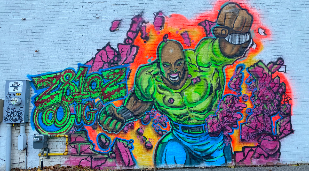 This colorful mural packs a powerful punch between E. Court and Stevens St. near downtown Flint.