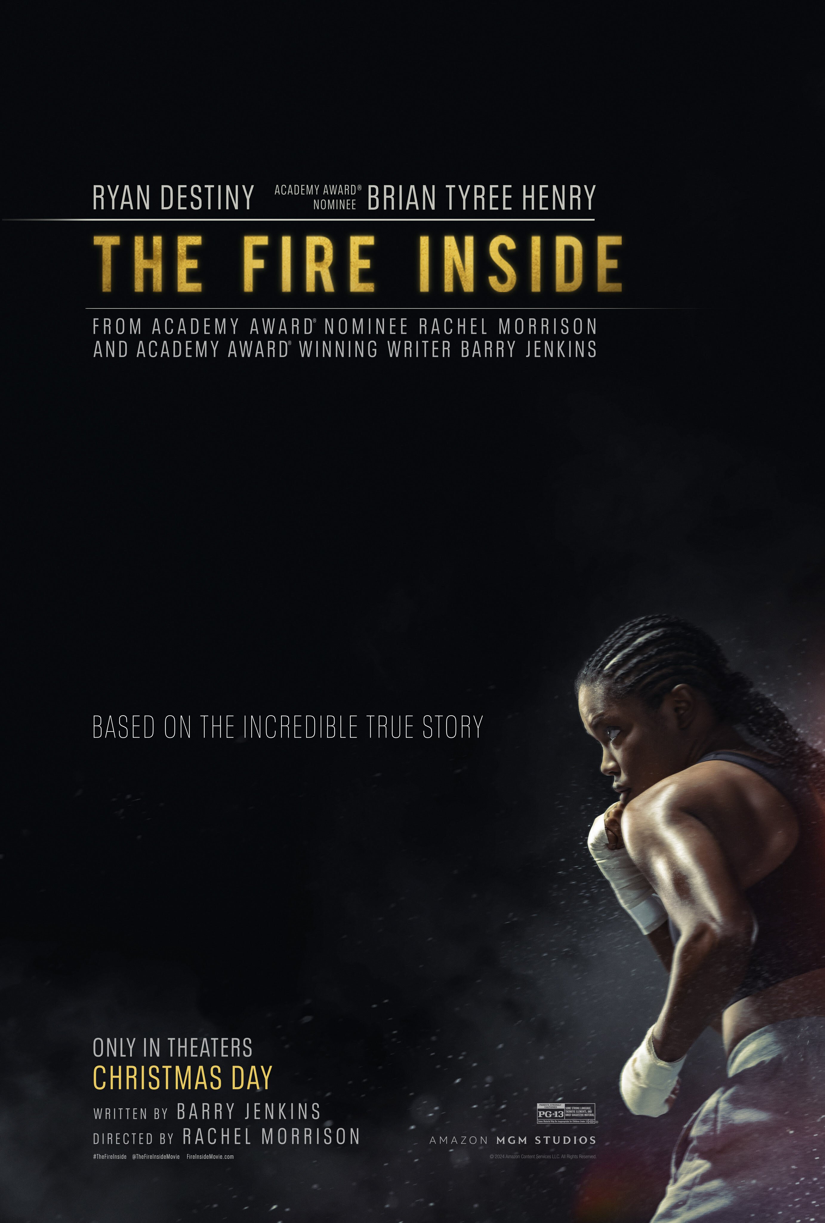 The poster for Claressa Shields' biopic 'The Fire Inside' which hits theaters on Christmas Day. 